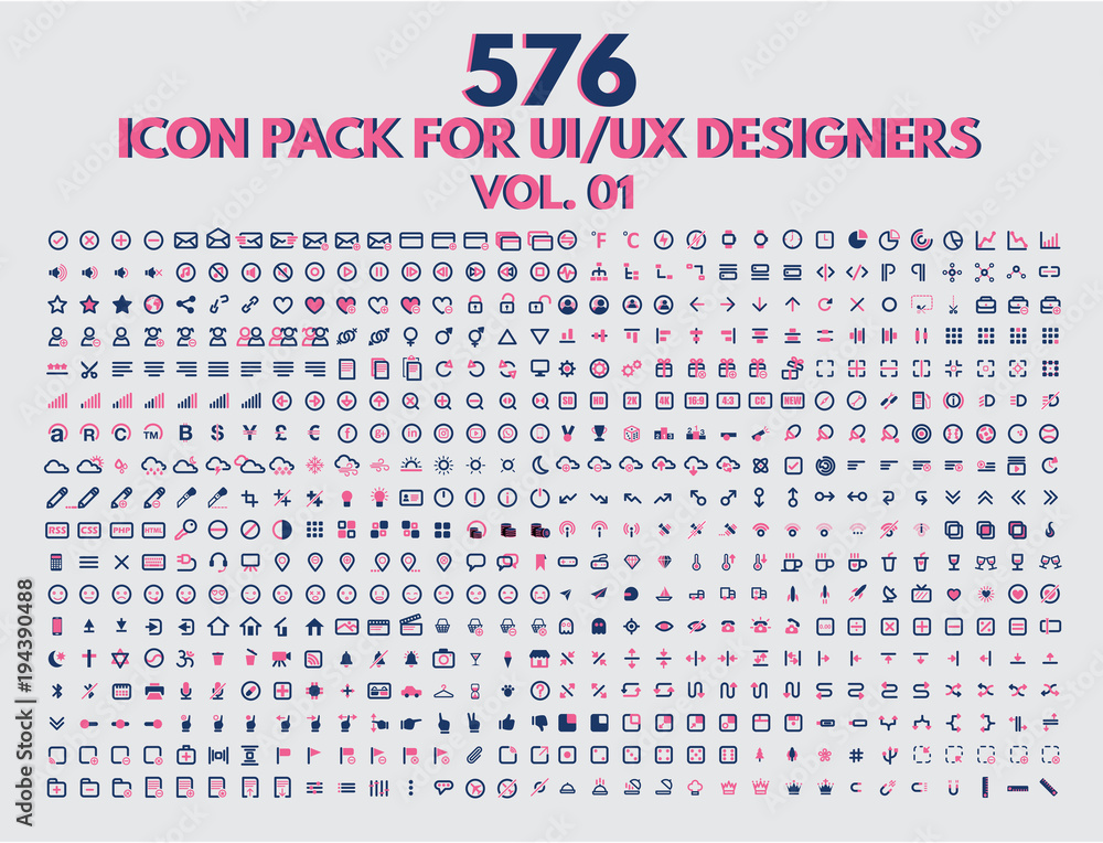 Icon Pack For Ux Ui Designers Stock Vector Adobe Stock Icon Pack For Ux Ui Designers Stock Vector Adobe Stock