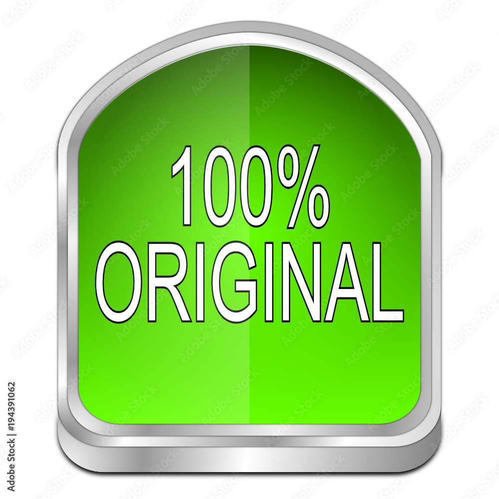 100% Original button - 3D illustration 100% Original button - 3D illustration