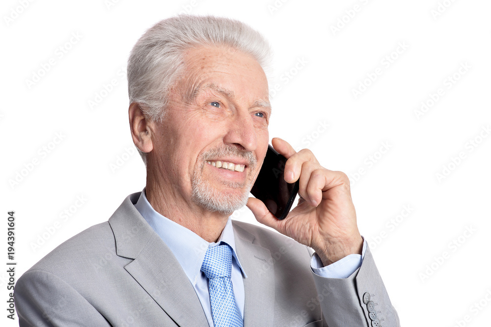 thoughtful senior man with smartphone thoughtful senior man with smartphone