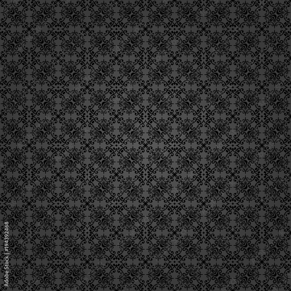 Classic seamless vector dark pattern. Damask orient ornament. Classic vintage background Classic seamless vector dark pattern. Damask orient ornament. Classic vintage background
