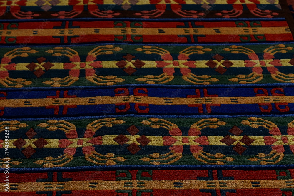 texture of the oriental carpet