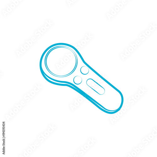 Virtual reality control panel joystick vector illustration