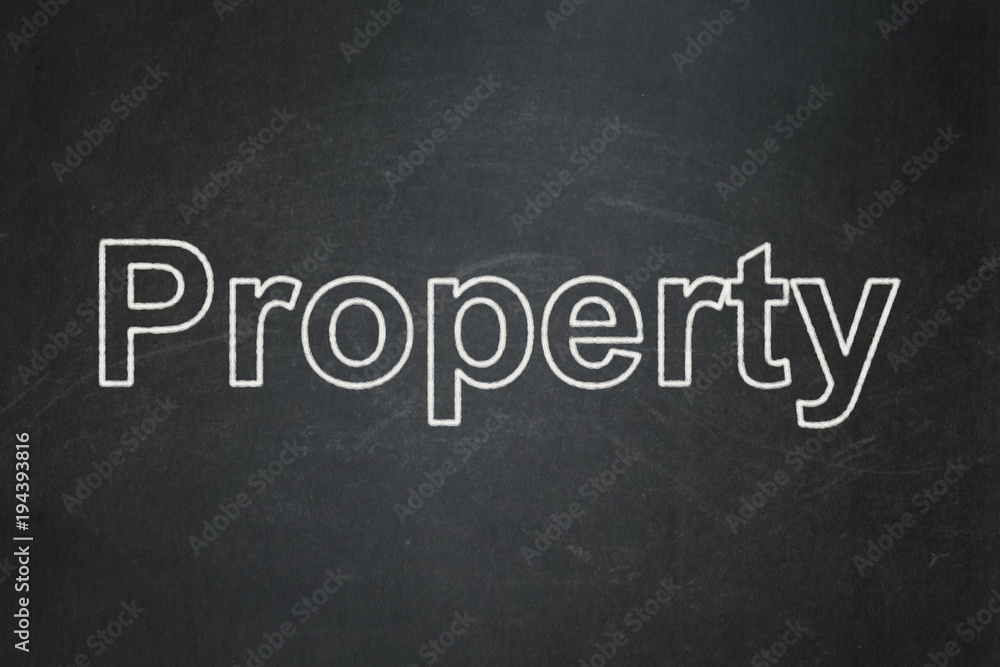 Business concept: text Property on Black chalkboard background Business concept: text Property on Black chalkboard background