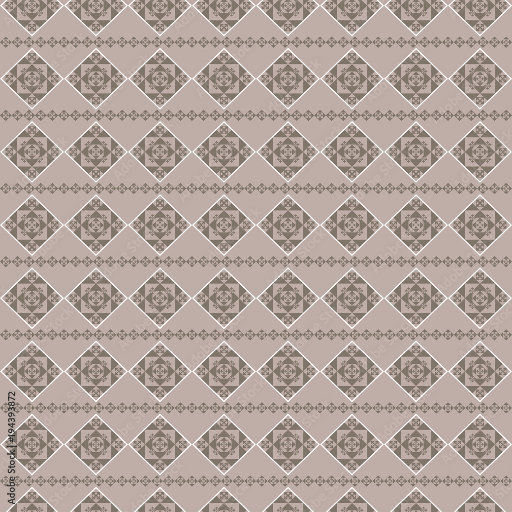 Abstract geometric seamless background with coffee color. An endless pattern suitable for ceramic tile, tacktile, paper, Wallpaper, etc.