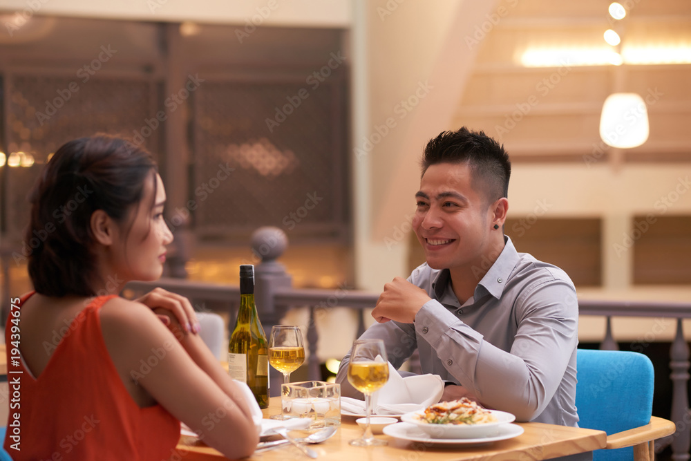 Celebrating Anniversary in Luxurious Restaurant Celebrating Anniversary in Luxurious Restaurant