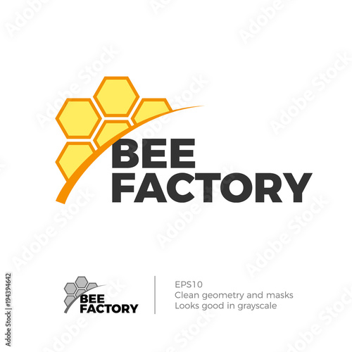 Bee honey logo