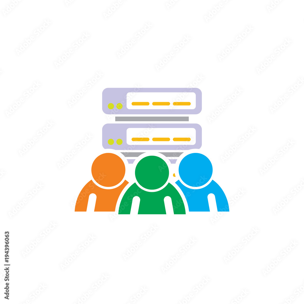 People Server Logo Icon Design People Server Logo Icon Design