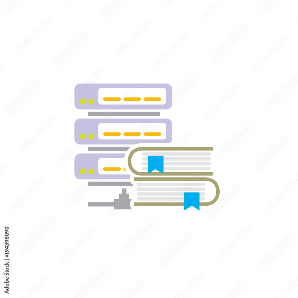 Book Server Logo Icon Design