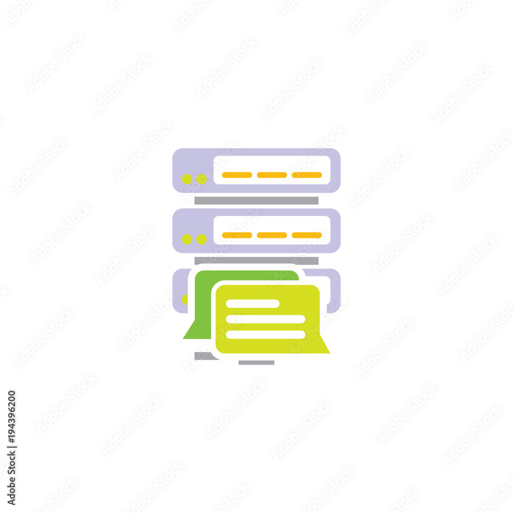Chat Server Logo Icon Design