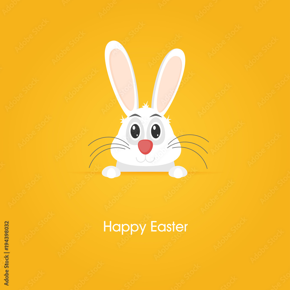 Vector illustration Easter bunny in flat style Vector illustration Easter bunny in flat style