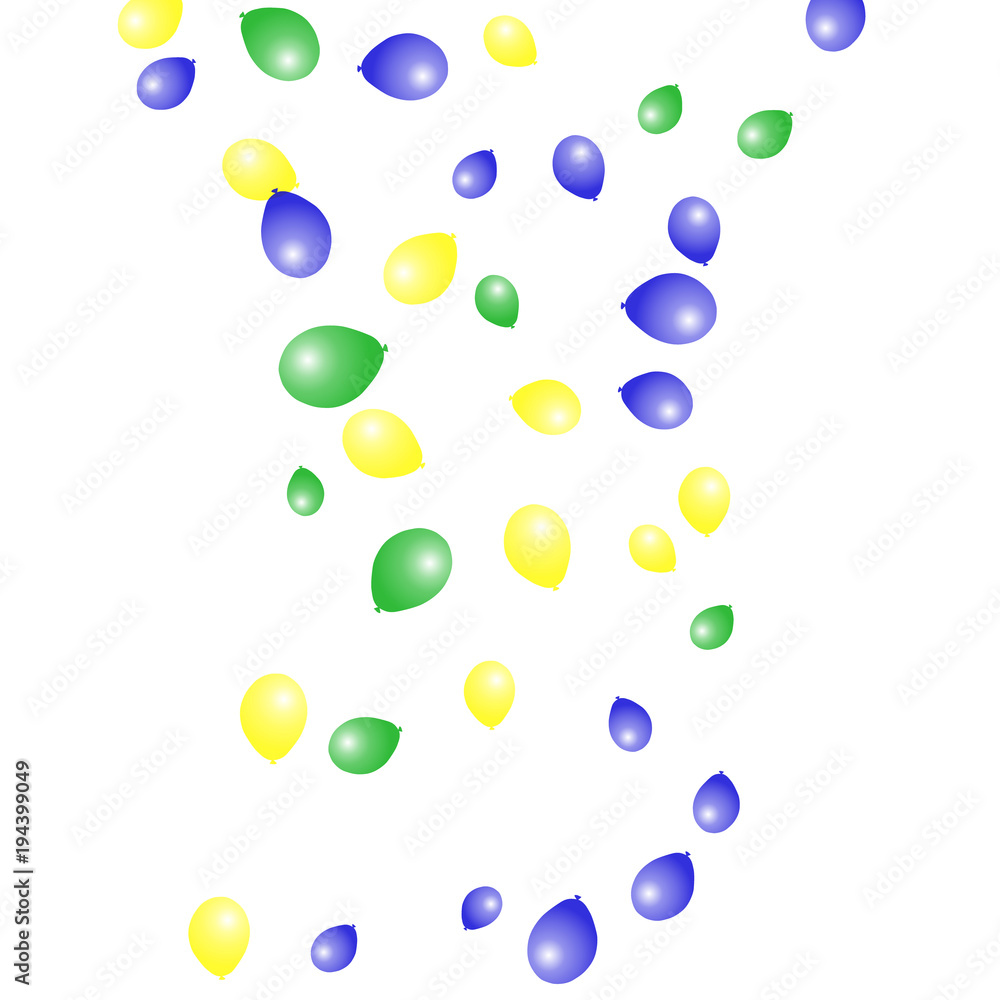 Background with Colorful balloons. Simple Feminine Pattern for Card, Invitation, Print. Trendy Decoration with Beautiful balloons. 
