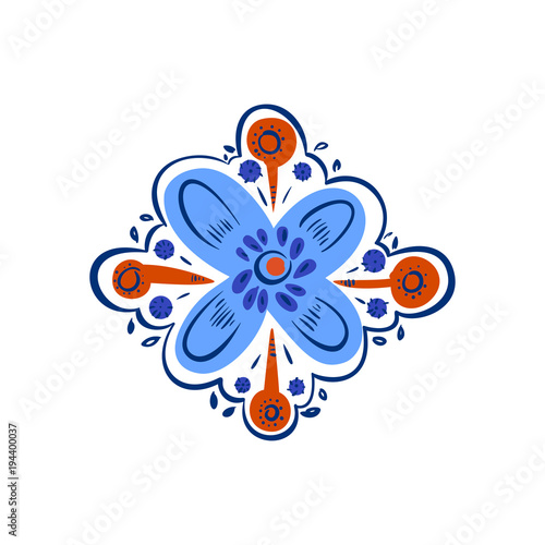Folk pattern element. Eastern european print.