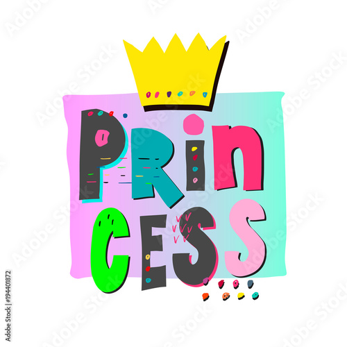 Princess crown shirt print quote lettering