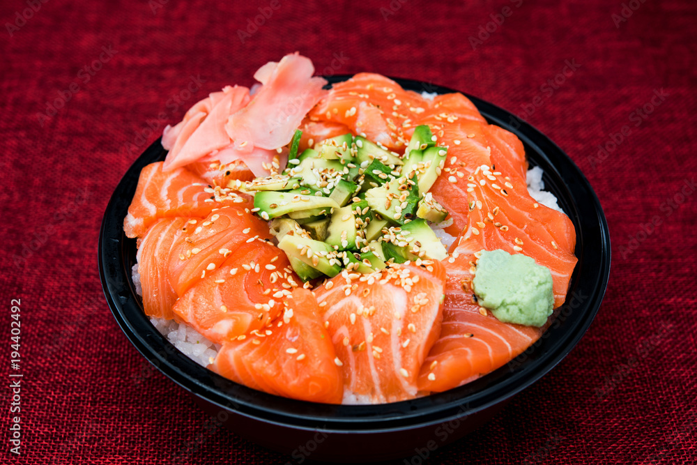japanese food Mix Sashimi Chirashi Rice Bowl japanese food Mix Sashimi Chirashi Rice Bowl
