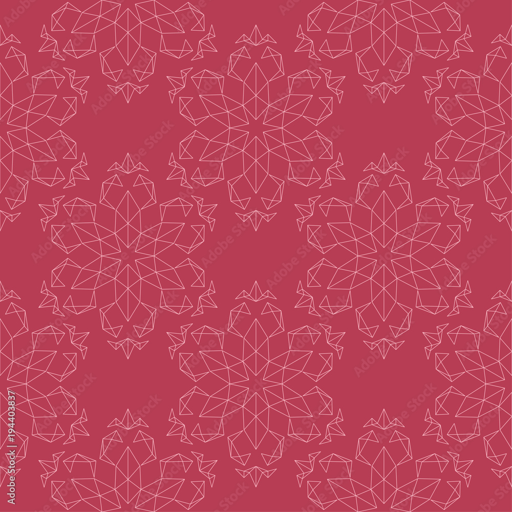 Red floral seamless pattern Red floral seamless pattern
