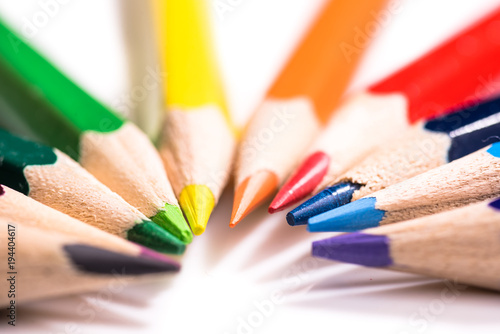 Makro Buntstifte freigestellt