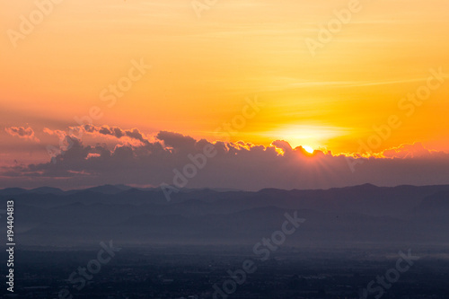 Sun rise in Chiang Mai