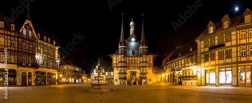 historic wernigerode at night high definition panorama
