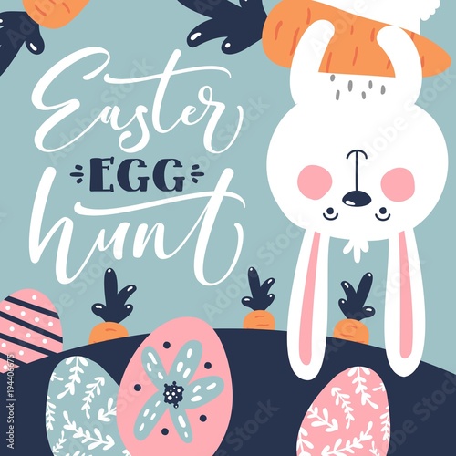 easter bunny egg hunt template