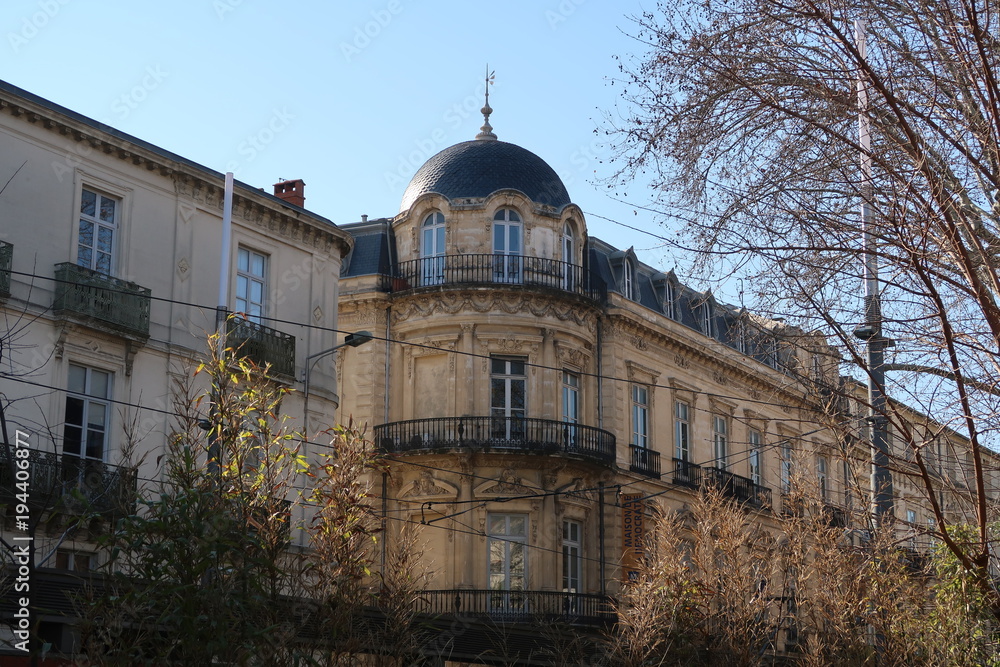 Buildings of Montpellier, France