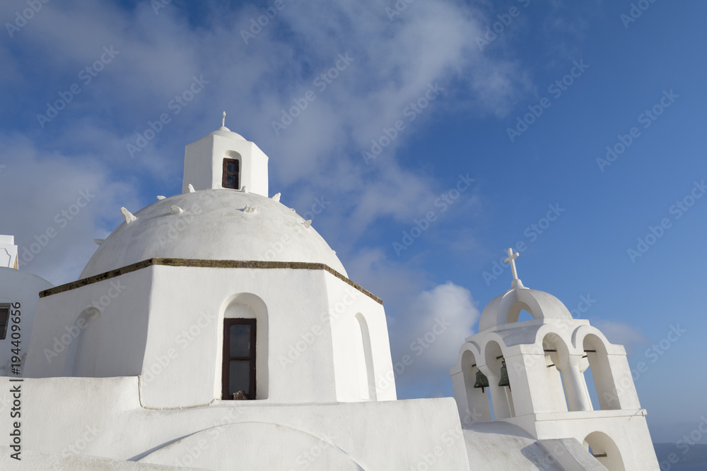 Whitewashed church at santorini island, Greece