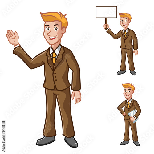 Businessman In Suit Set Vector