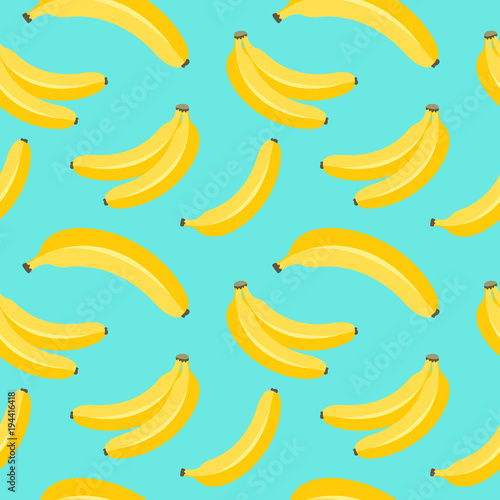 Slika na platnu banana seamless pattern.vector illustration