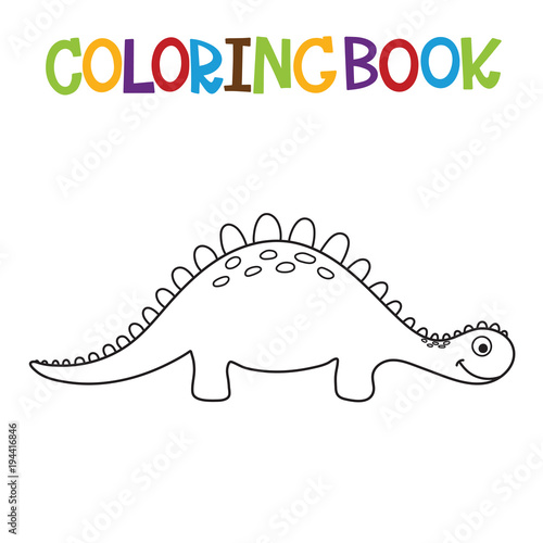 Cute dino coloring book