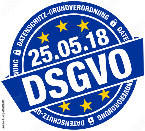 Button Banner "DSGVO" Europa Flat
