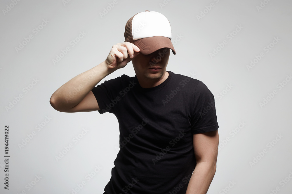 Fashionable Man in Cap. Hipster Boy Fashionable Man in Cap. Hipster Boy