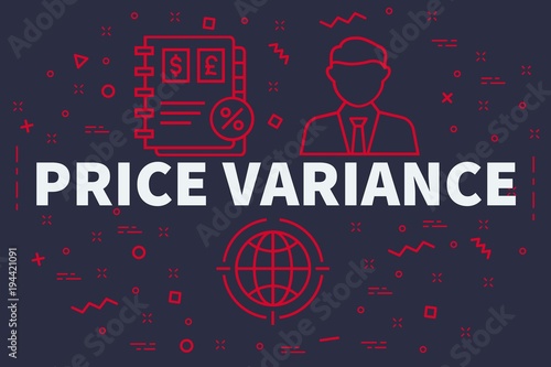 Photos Conceptual business illustration with the words price variance