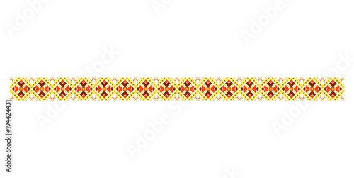 Traditional Romanian folk art knitted embroidery pattern