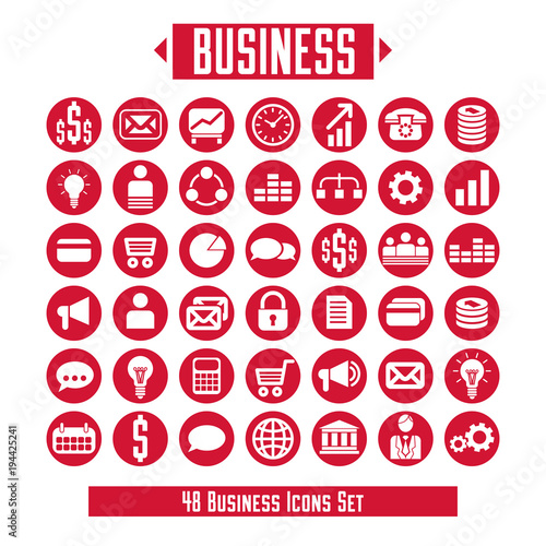 Vector set of business icons and design elements for your layout.