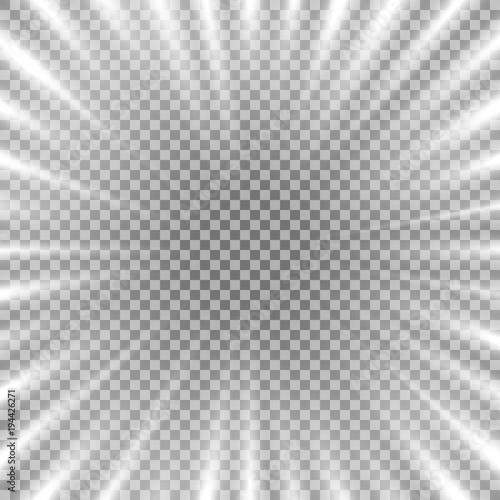 Tunnel of light, white color