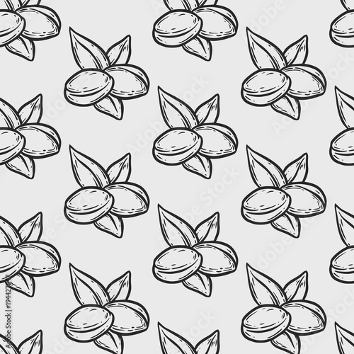 Argan nut oil seamless pattern