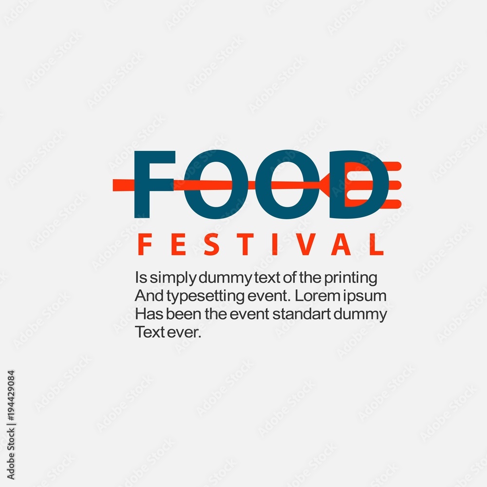 Food Festival Logo Vector Template Design