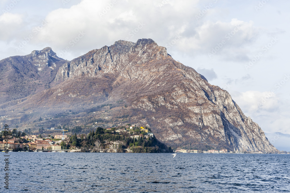  Lake Como view from city of Lecco, Italy.