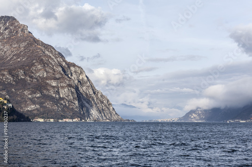  Lake Como view from city of Lecco  Italy.