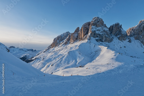 Valokuva View of the Sassolungo (Langkofel) Group of the Italian Dolomites from the Val d