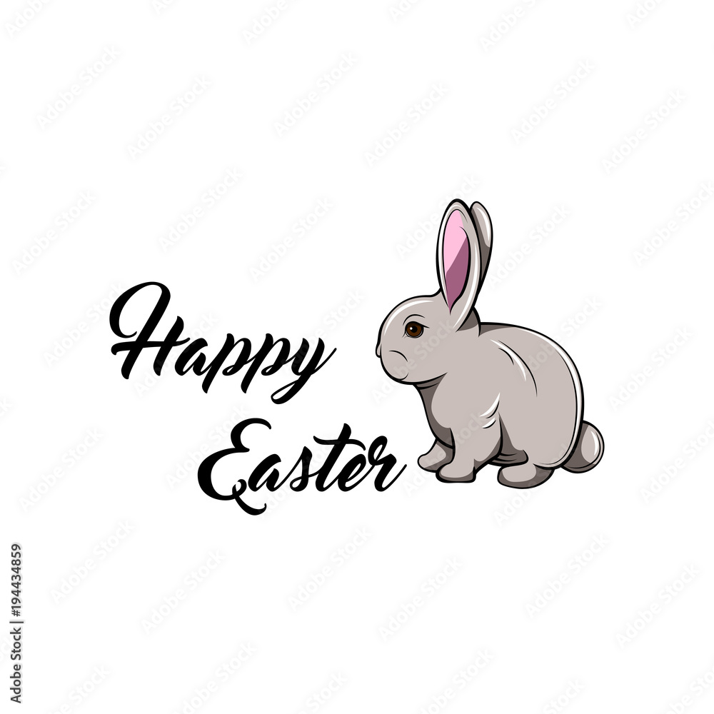 Fototapeta premium Happy Easter Bunny. Vector illustration for Easter greeting card.