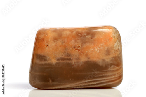 Set Rock stone with names, isolated on a white background with shadow,  beautiful lighting, reflections. Moonstone.