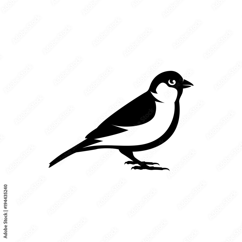 Naklejka premium sparrow vector silhouette