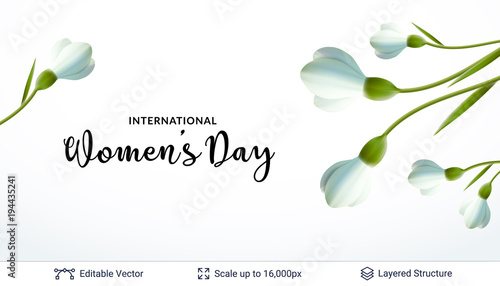 Greeting card for International Women's Day.