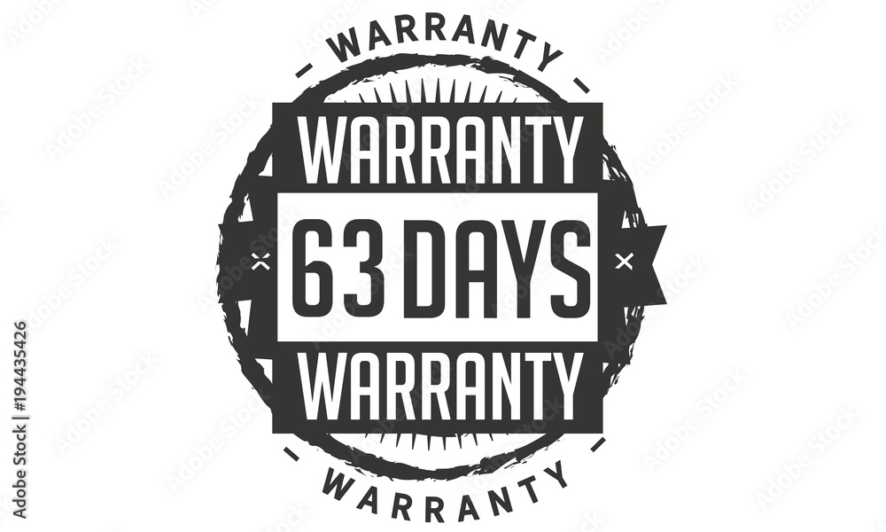 Fototapeta premium 63 days warranty rubber stamp guarantee