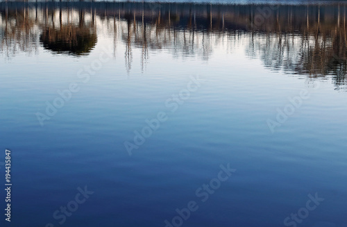 Reflections on a lake in the park