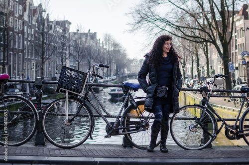 Photograph of a girl in the streets of Amsterdam