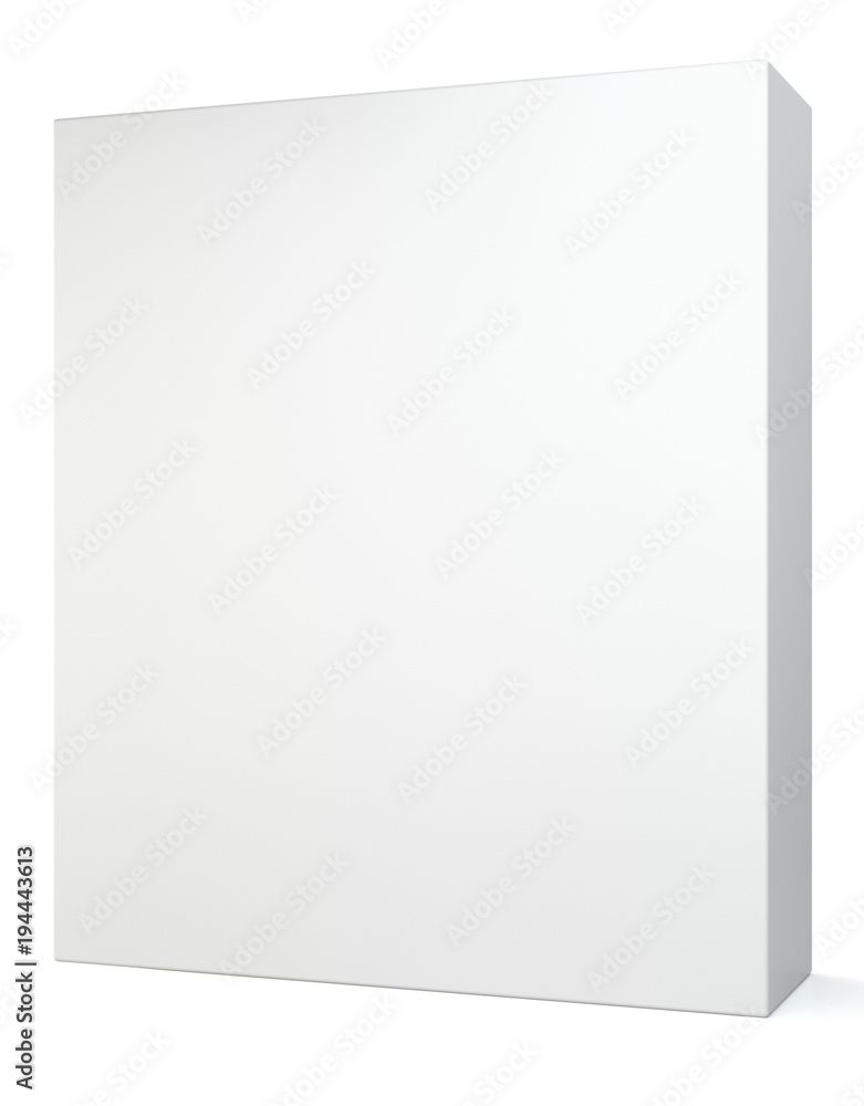 Fototapeta premium Blank tall box. 3d illustration on studio background. 3D Illustration. Isolated on white background
