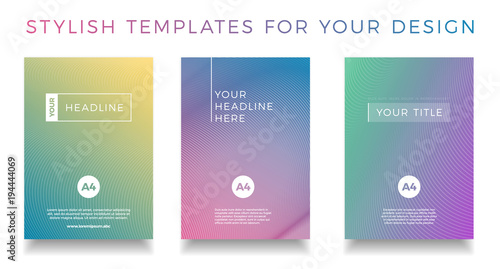 Set of abstract background - concept of imaginary brochure covers