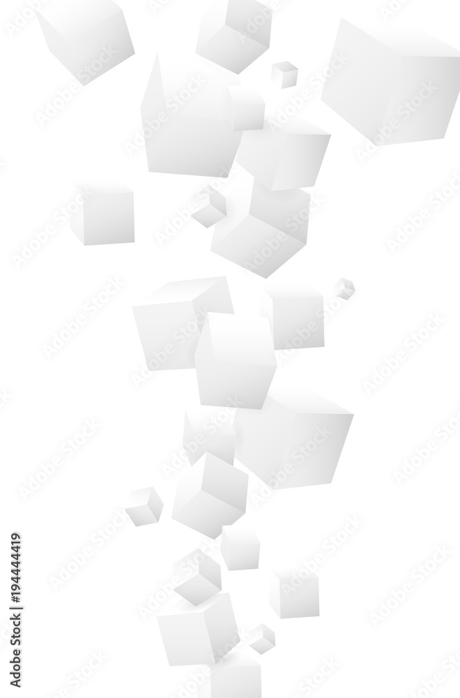 Abstract background with 3D gray cubes Abstract background with 3D gray cubes