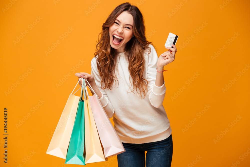 Excited screaming young woman Excited screaming young woman